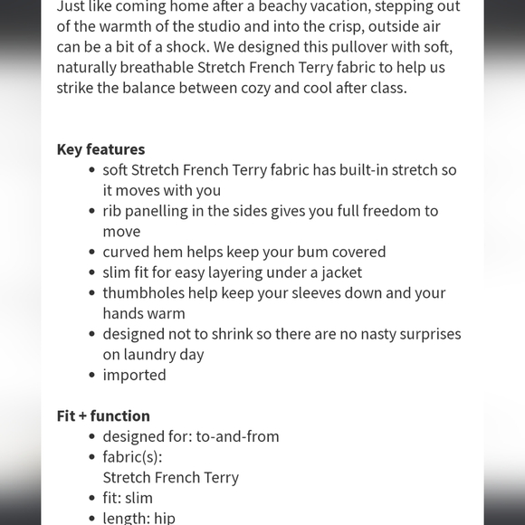 Lululemon Post Sweat Hooded 1/2 Zip Pullover - Picture 8 of 16